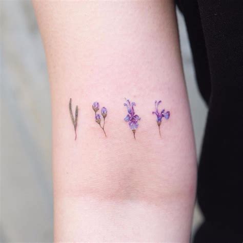 minimalist violet tattoo